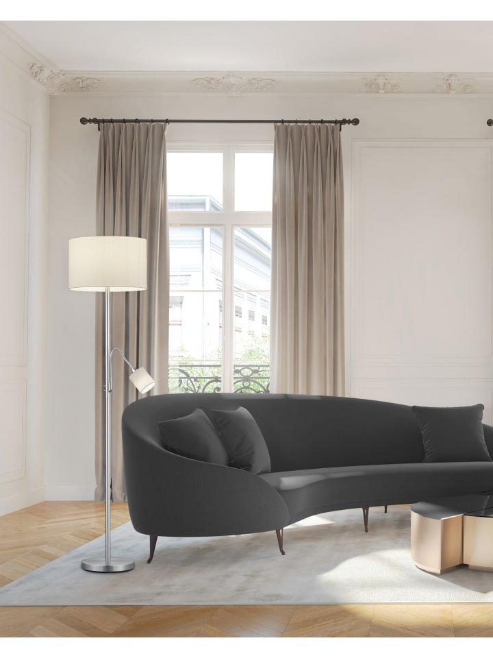 Trio Leuchten Stehleuchte HOTEL in Nickel matt / weiß günstig kaufen onesize