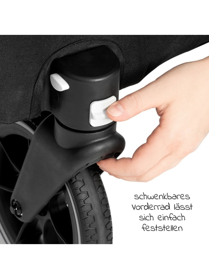 Hauck 2in1 Fahrradanhänger Dryk Duo für 2 Kinder (bis 44 in grau,schwarz günstig kaufen onesize
