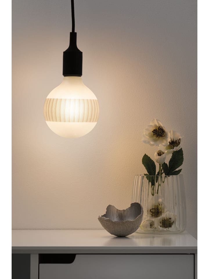 paulmann LED G125 Ringspiegel Schwarz matt liniert E27 G günstig kaufen onesize