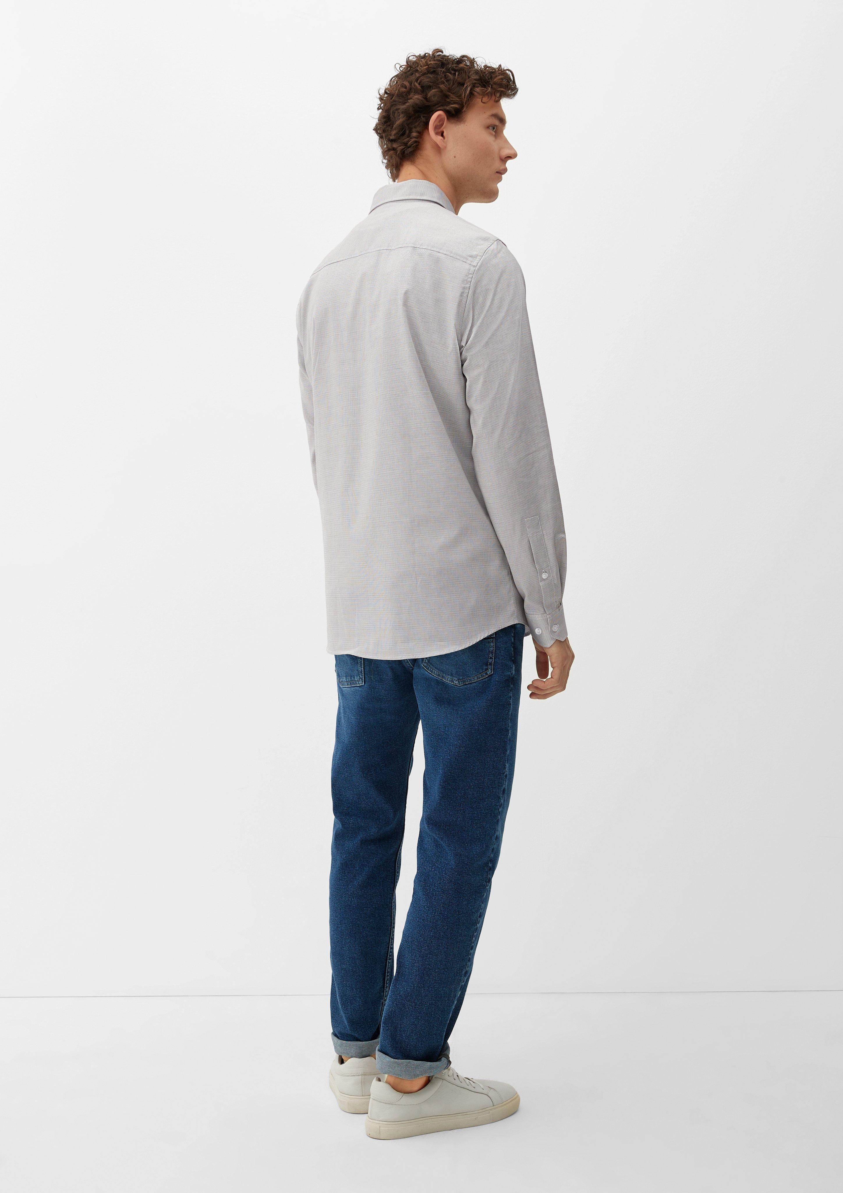 Slim: Hemd mit Minimalmuster  2127460-02K2