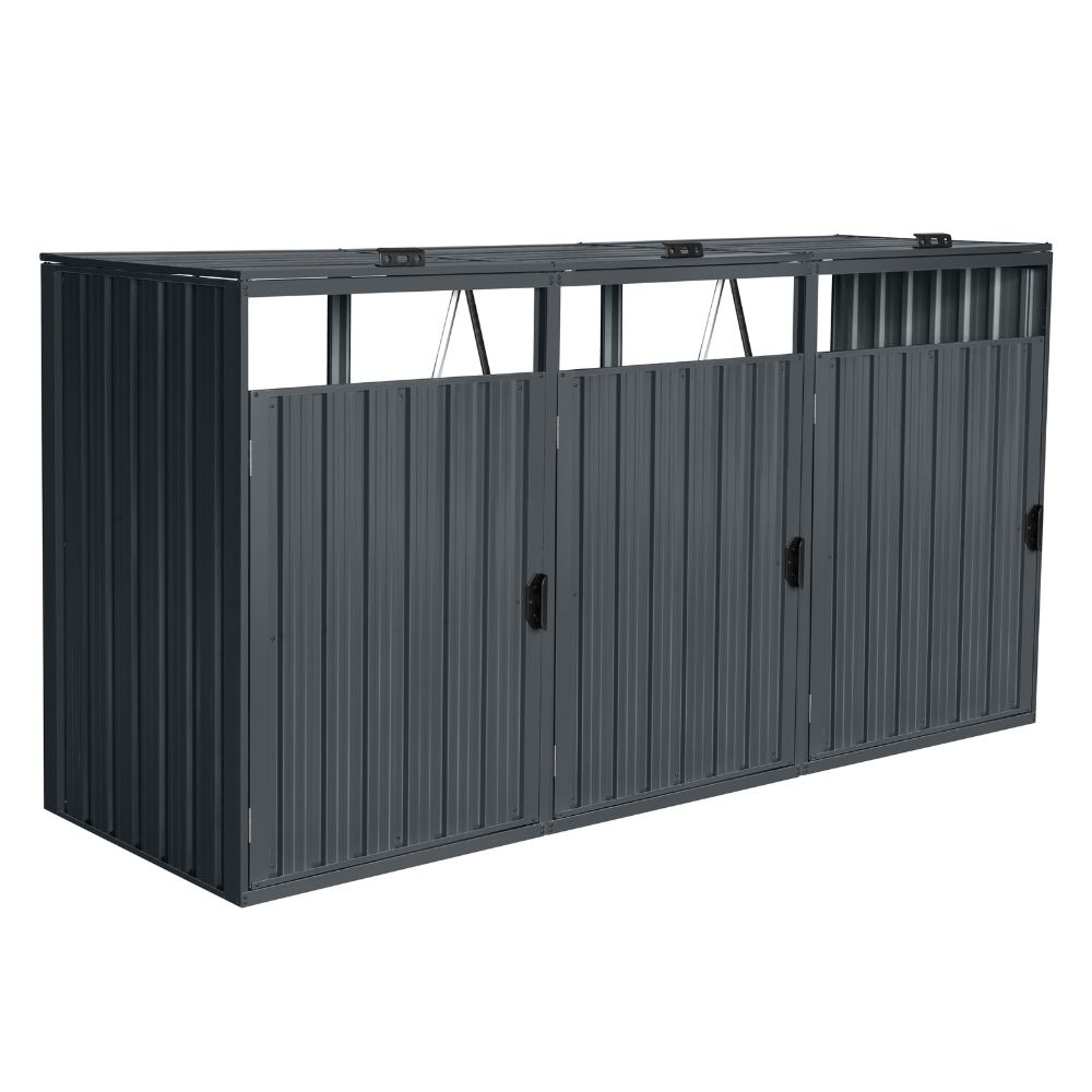 Home Deluxe Mülltonnenbox CUBO - 3x 240 L