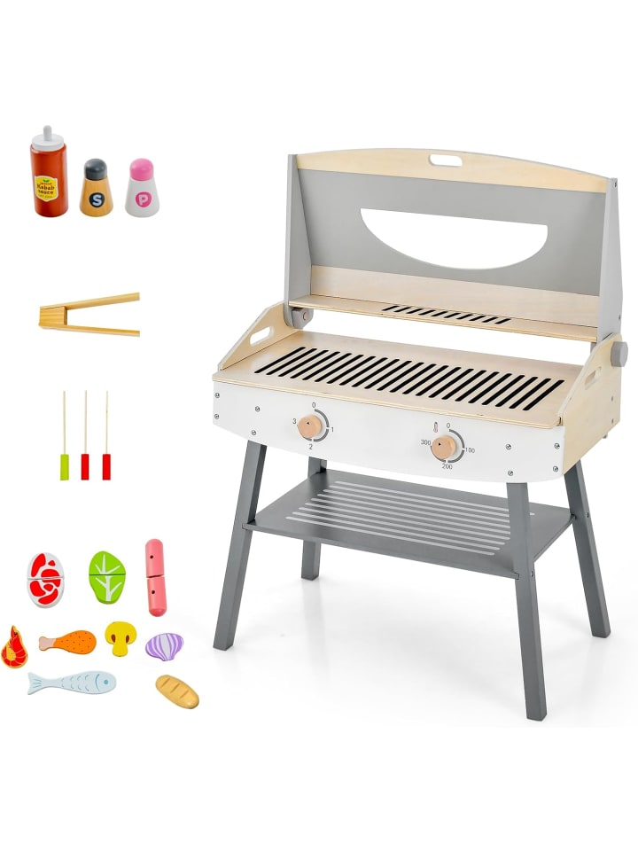 COSTWAY Grillspiel Set in Beige günstig kaufen 37 cm