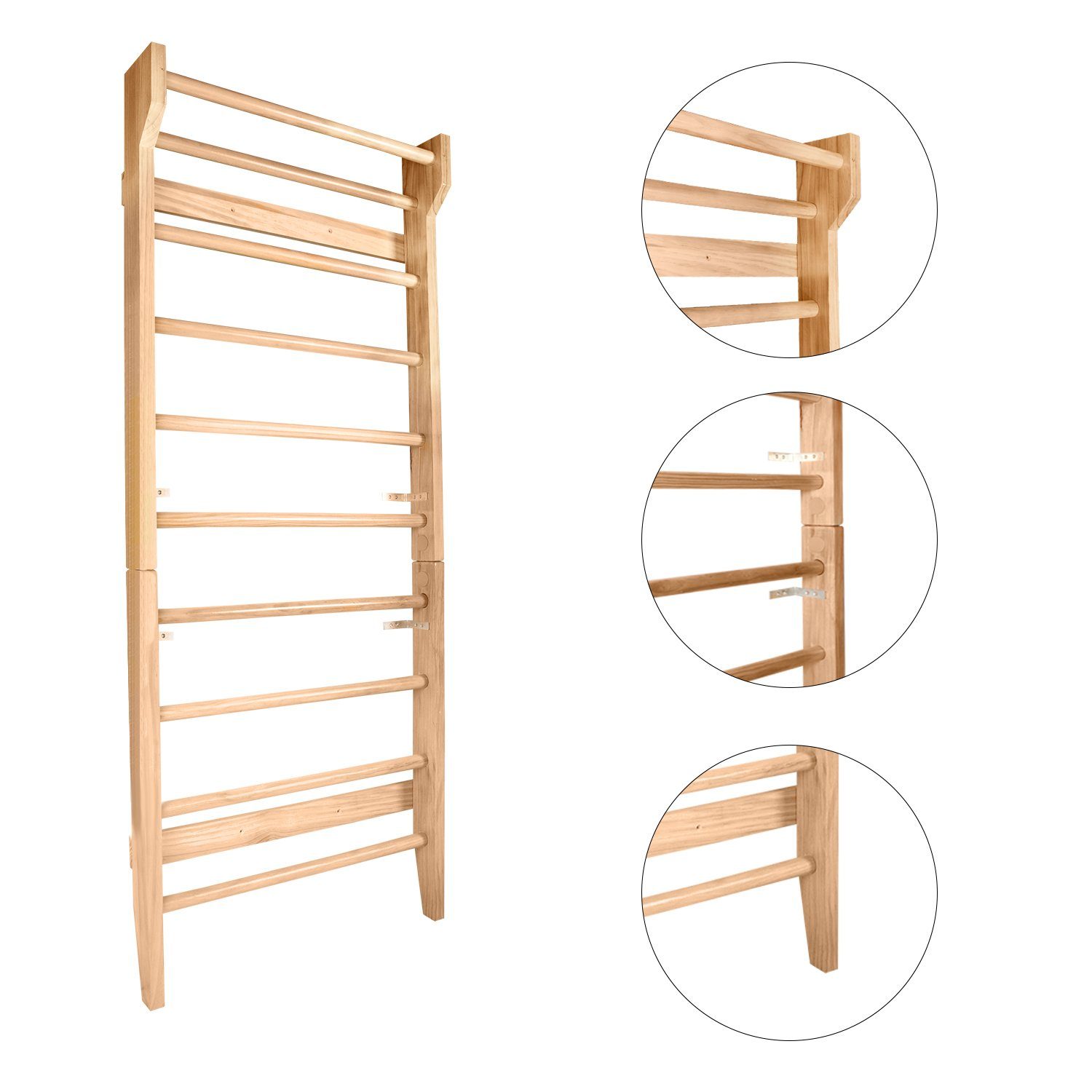 CCLIFE Kletter-Trainingsgerät Sprossenwand Kletterwand Turnwand Klettergerüst Turngeräte Holz Kinder