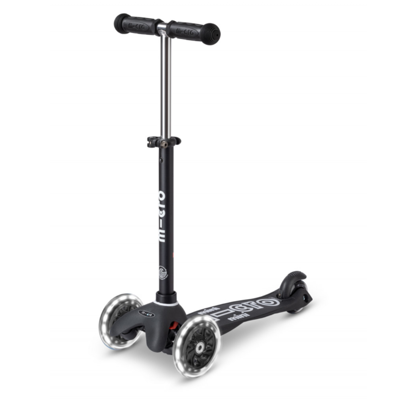 Trottinette 3 Roues - Mini Micro Deluxe Noir Led