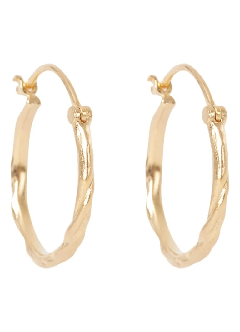 Μικρά σκουλαρίκια από πάγο Pernille Corydon επιχρυσωμένα με χρυσό