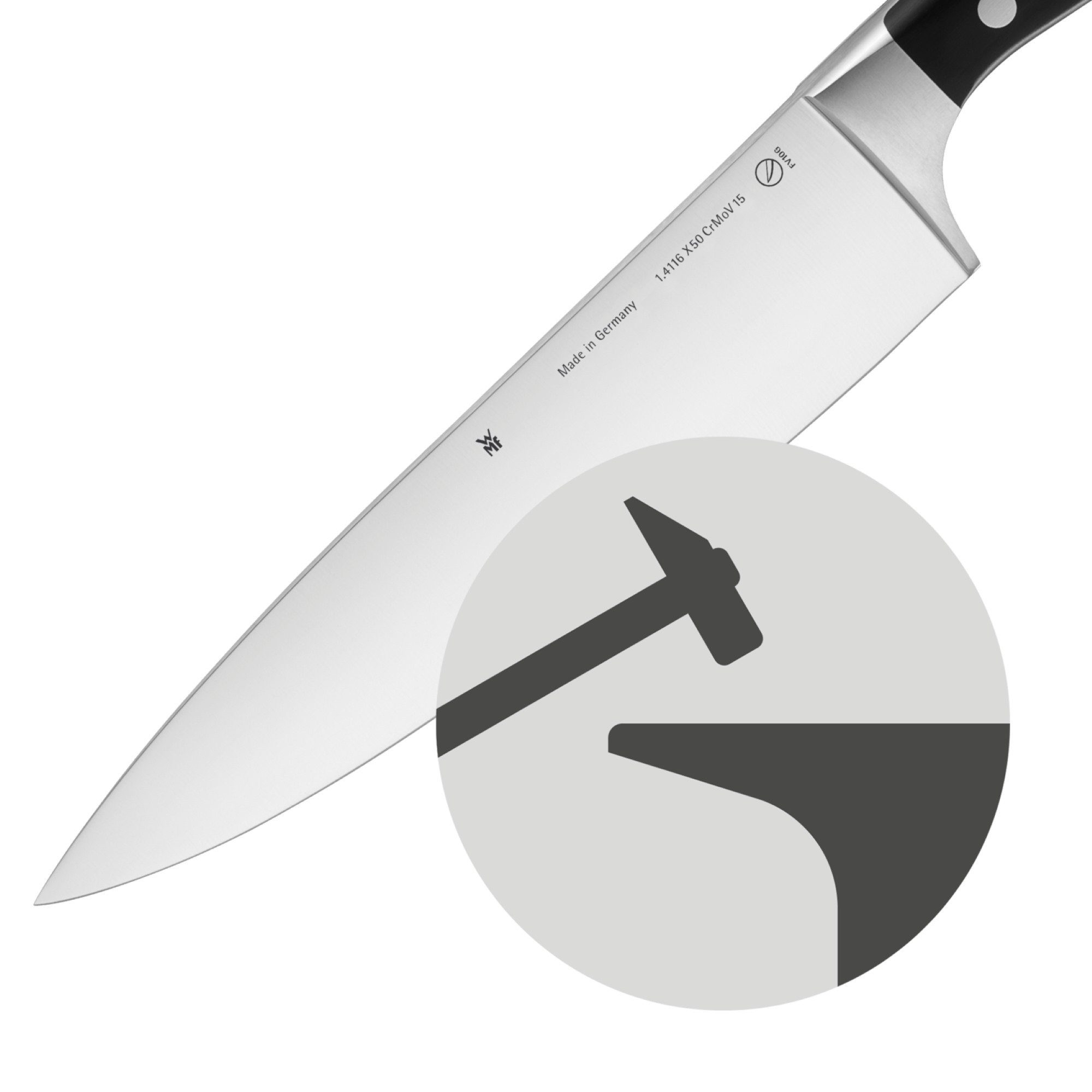 WMF Messer-Set Spitzenklasse Plus (Set, 3-tlg), Obst- und Gemüseset, Made in Germany