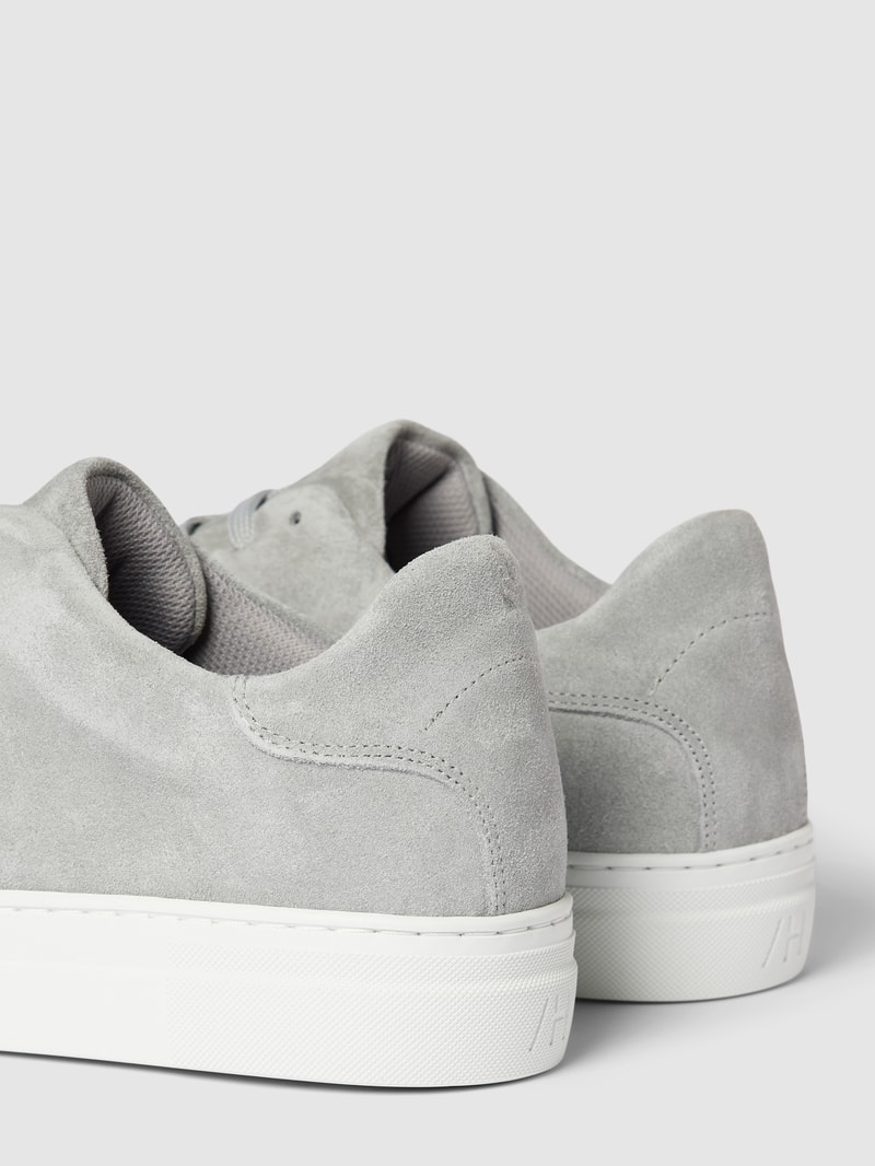 Sneaker mit Label-Detail Modell 'DAVID' in hellgrau