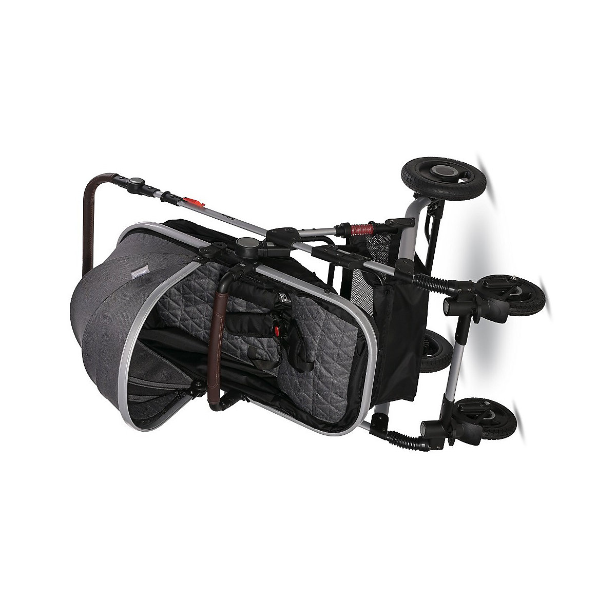 Kinderwagen Alba 2 in 1, Babywanne als Sportsitz einsetzbar, Gummireifen Kombikinderwagen