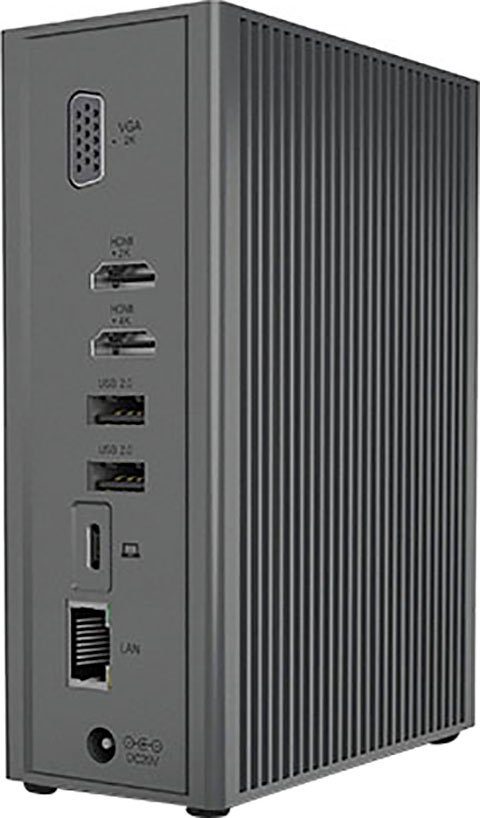 ICY BOX Laptop-Dockingstation ICY BOX 14-in-1 Notebook/PC Dock USB Type-C & Type-A, inkl. 2x HDMI, 1x VGA