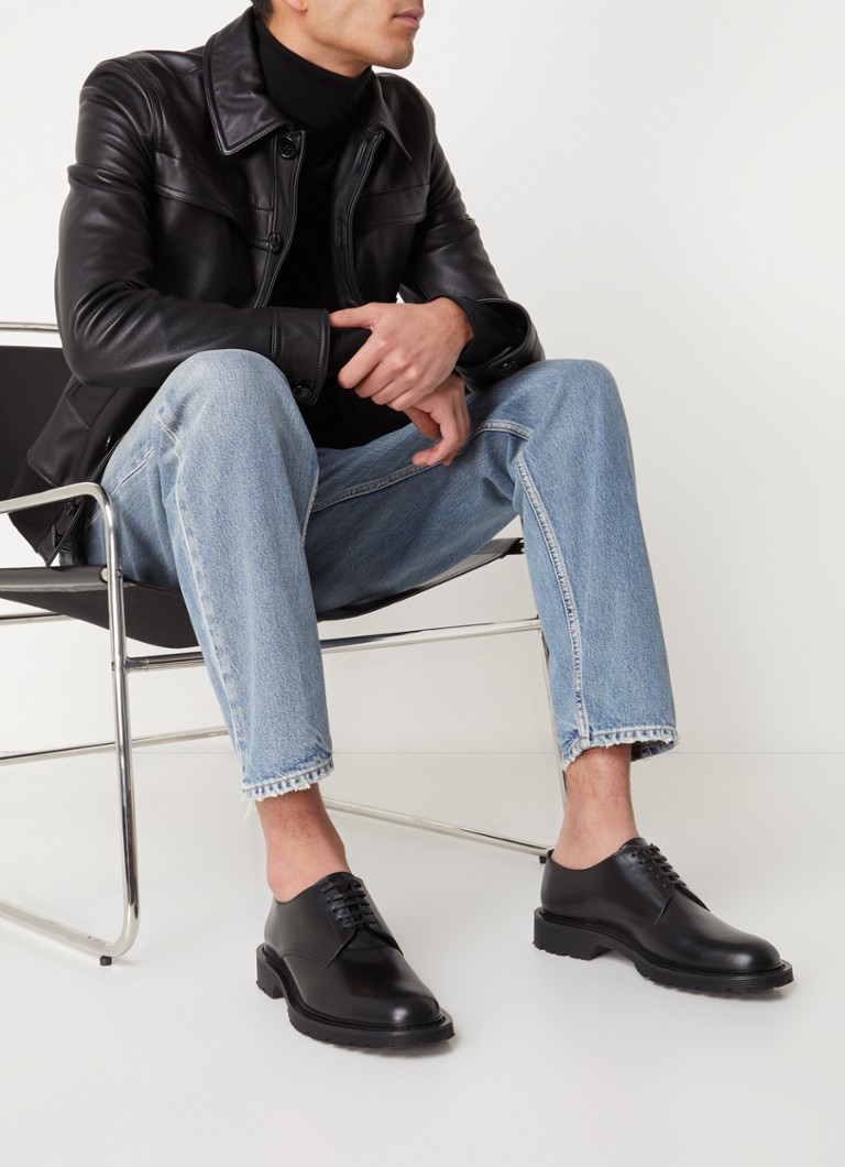 Saint Laurent Vaughn 20 borjúbőr fűzős cipő