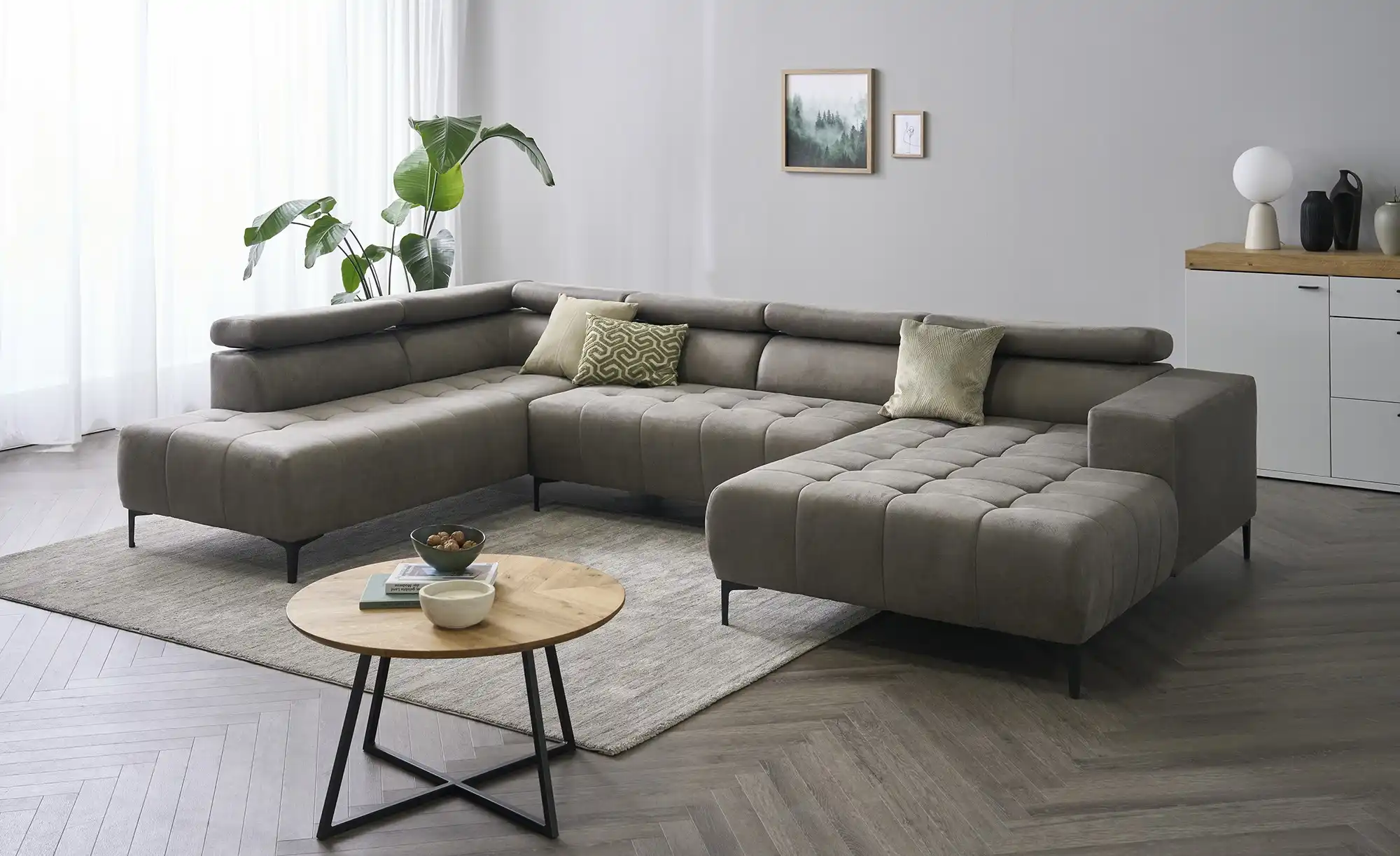 Twist Wohnlandschaft aus Mikrofaser Caro