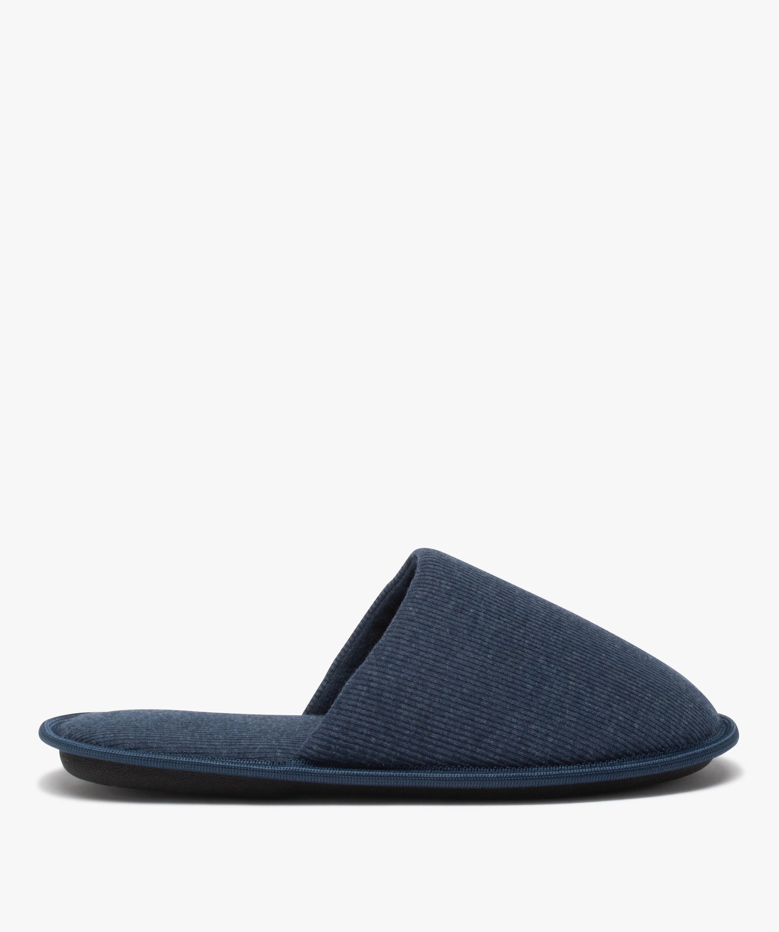 Chaussons homme forme mules en maille ctelée marine | GEMO