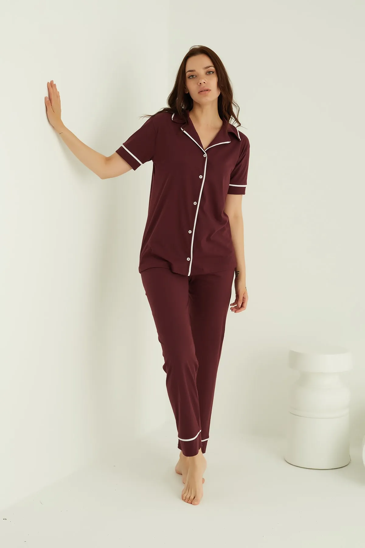 ELİTOL  Pyjama-Set mit Knöpfen