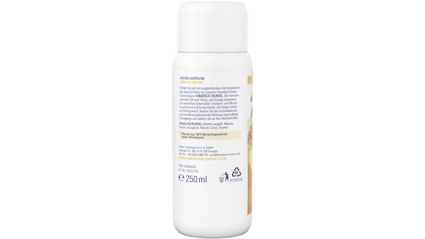 Dresdner Essenz Saunaaufguss Orange Honig 250 ml