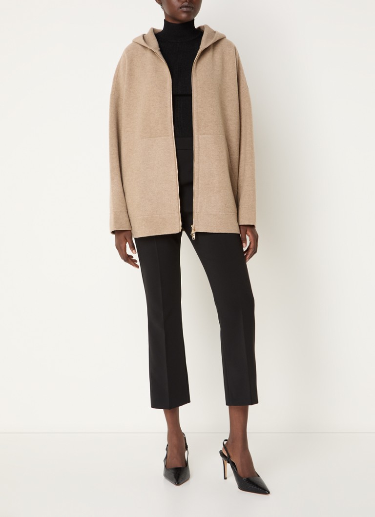 Gilet MaxMara Saio en maille fine mélangée cachemire avec capuche