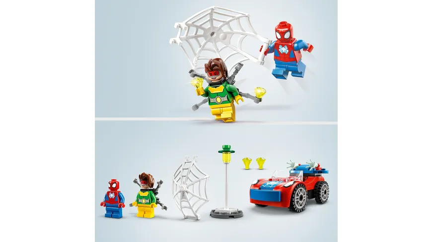LEGO Marvel 10789 Spider-Mans Auto und Doc Ock Spidey Set, 4+ Spielzeug