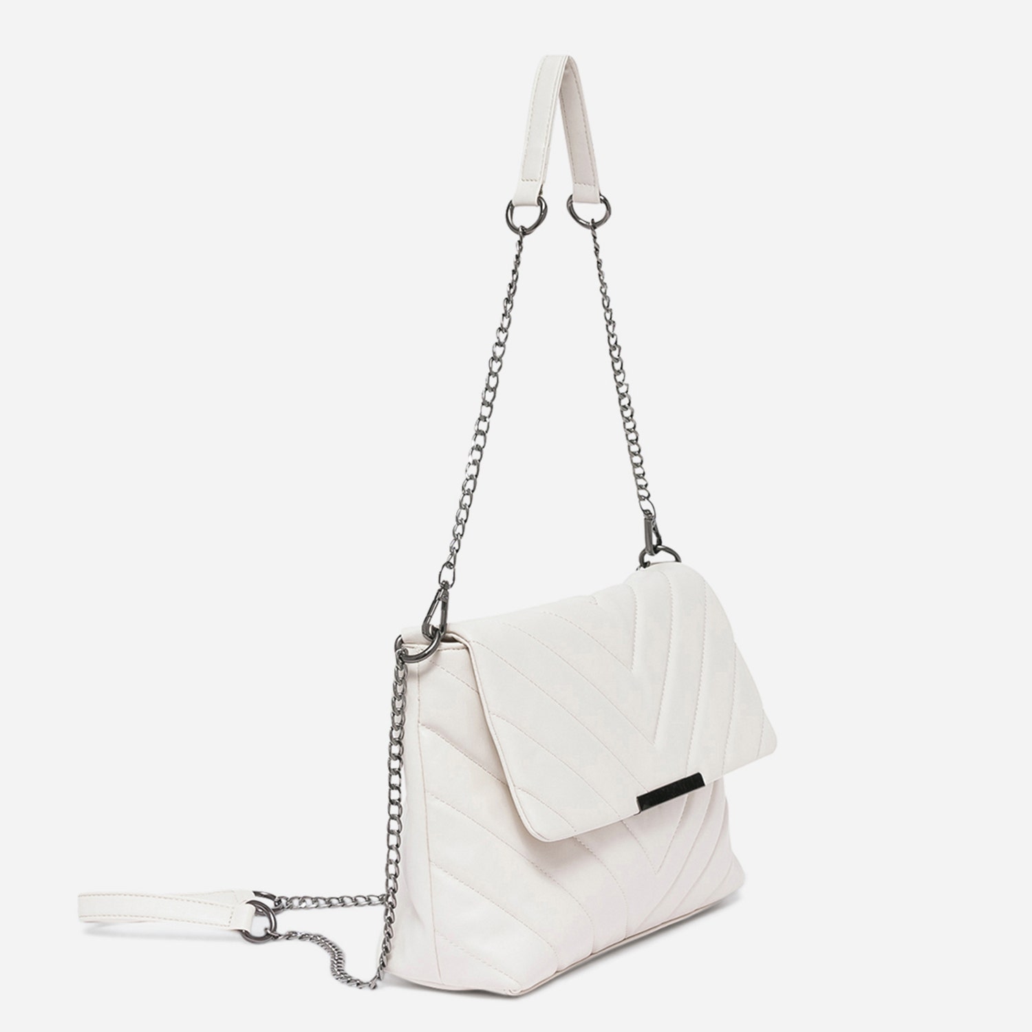 Sac bandoulière TEXTO beige matelassé