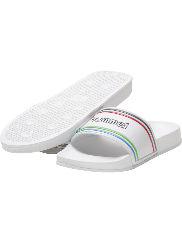 Hummel Hummel Badelatschen Pool Slide Erwachsene in WHITE/MULTICOLOR günstig kaufen 41