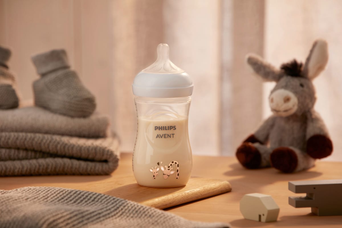 Babyflasche Natural Response weiß/Giraffe, von Geburt an, 260 ml, 1 St