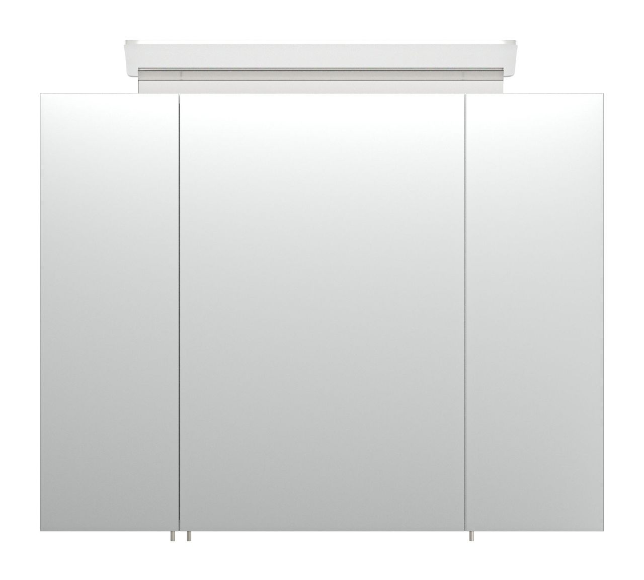 Posseik Spiegelschrank 80 inklusive LED-Acrylglaslampe weiss hochglanz EEK: F