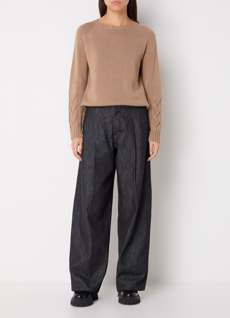 Pulover Harald Chunky Tricot cu guler rotund de la MaxMara