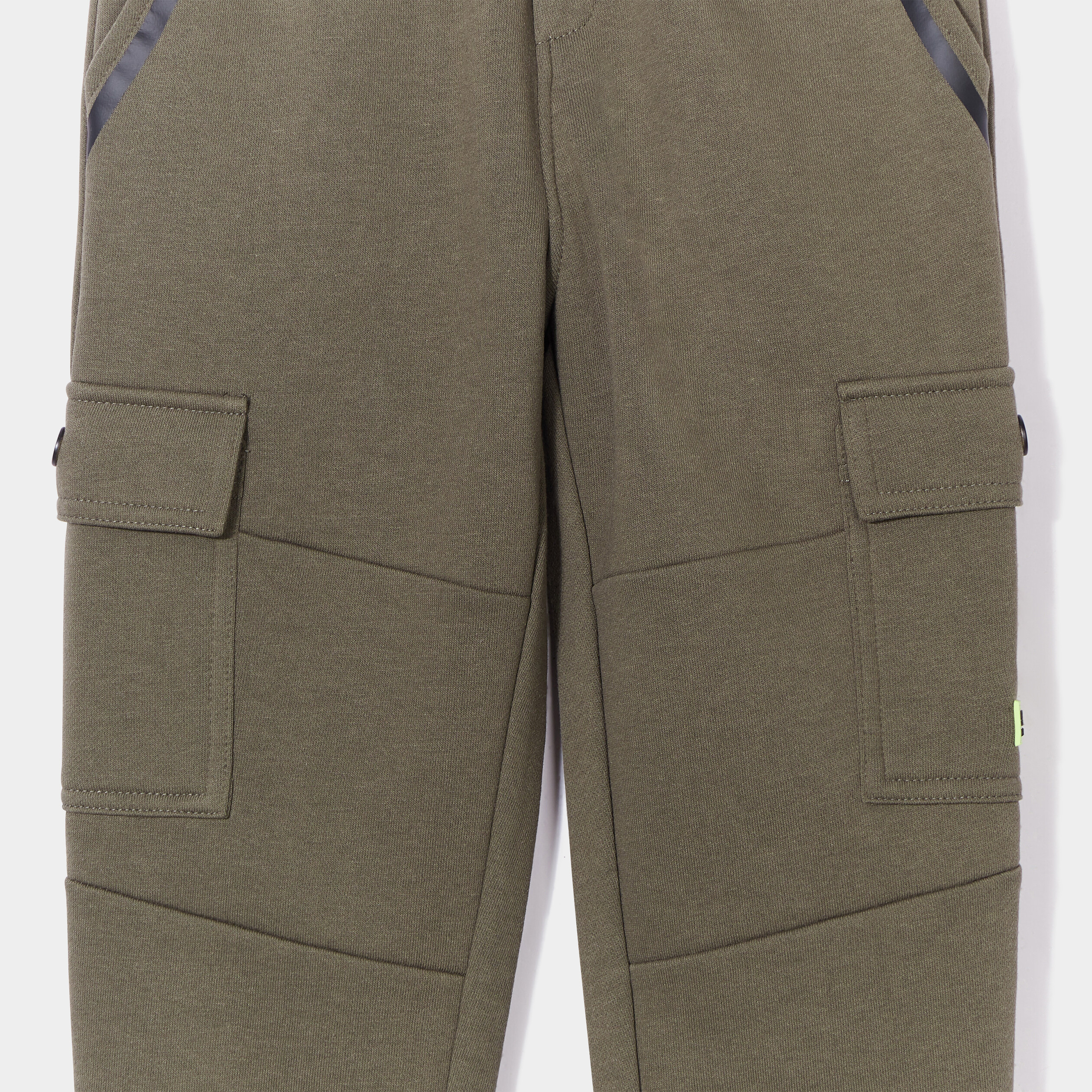 Pantalon de jogging droit bas élastiqué vert kaki garçon | La Halle