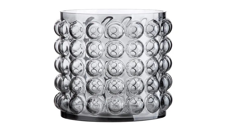 GILDE MODERN2 Glasvase Smoky H=17cm grau