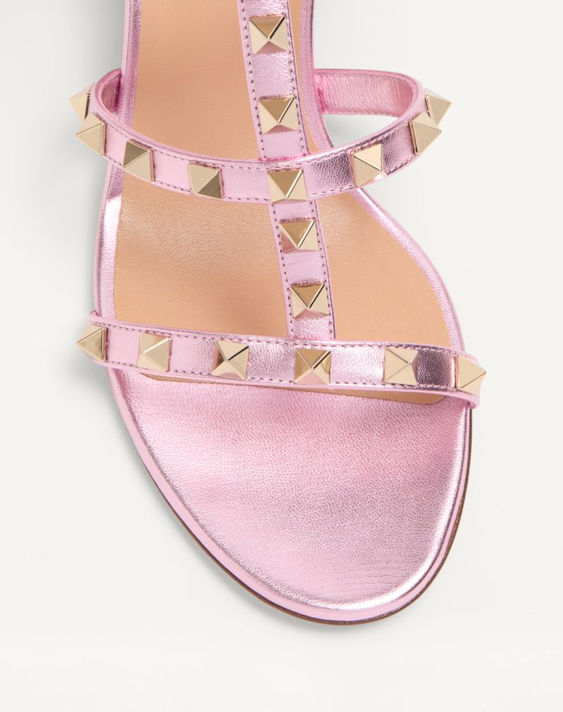 Slide Rockstud Sandal i lamineret nappa 60mm