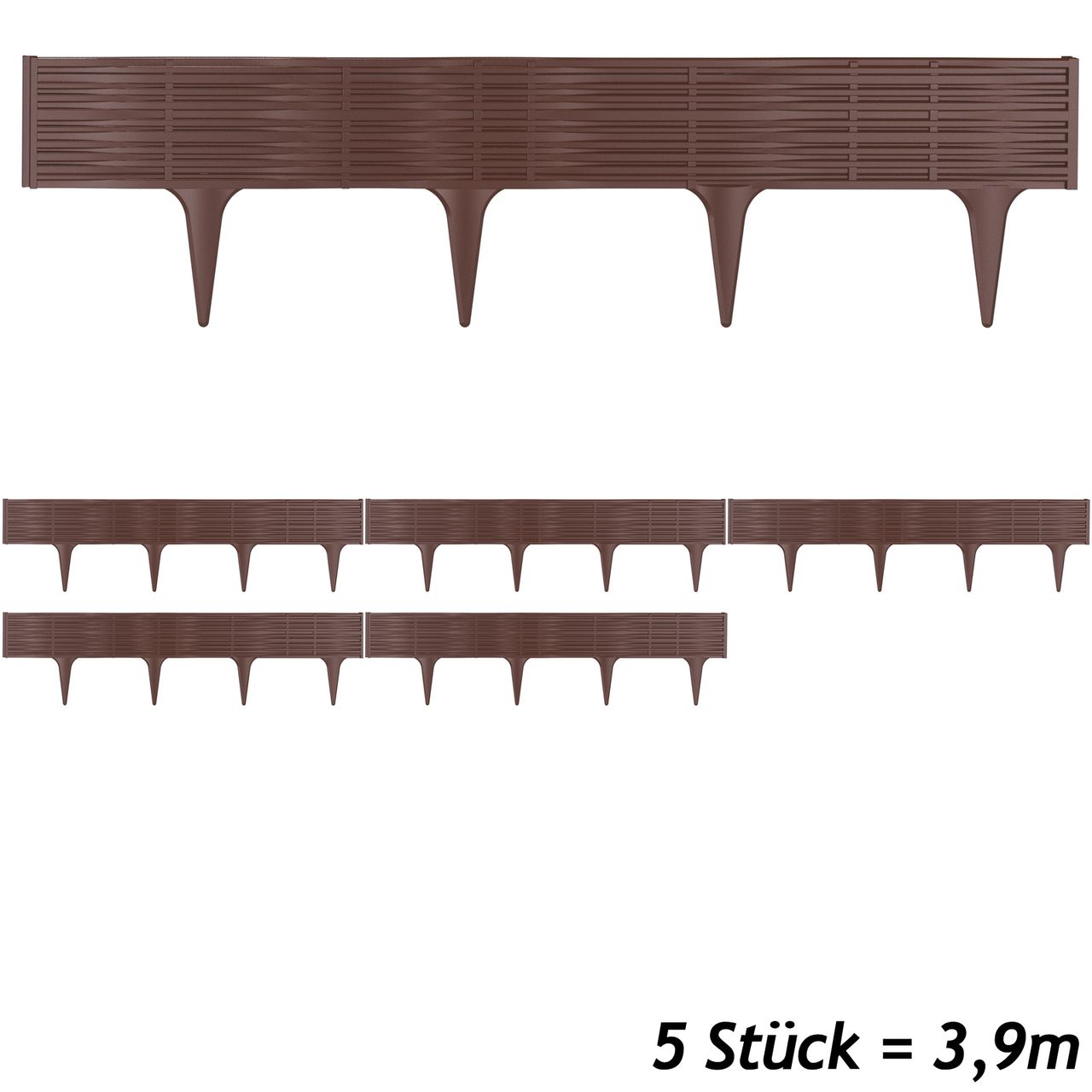 DEUBA Beeteinfassung Grau 3,9m