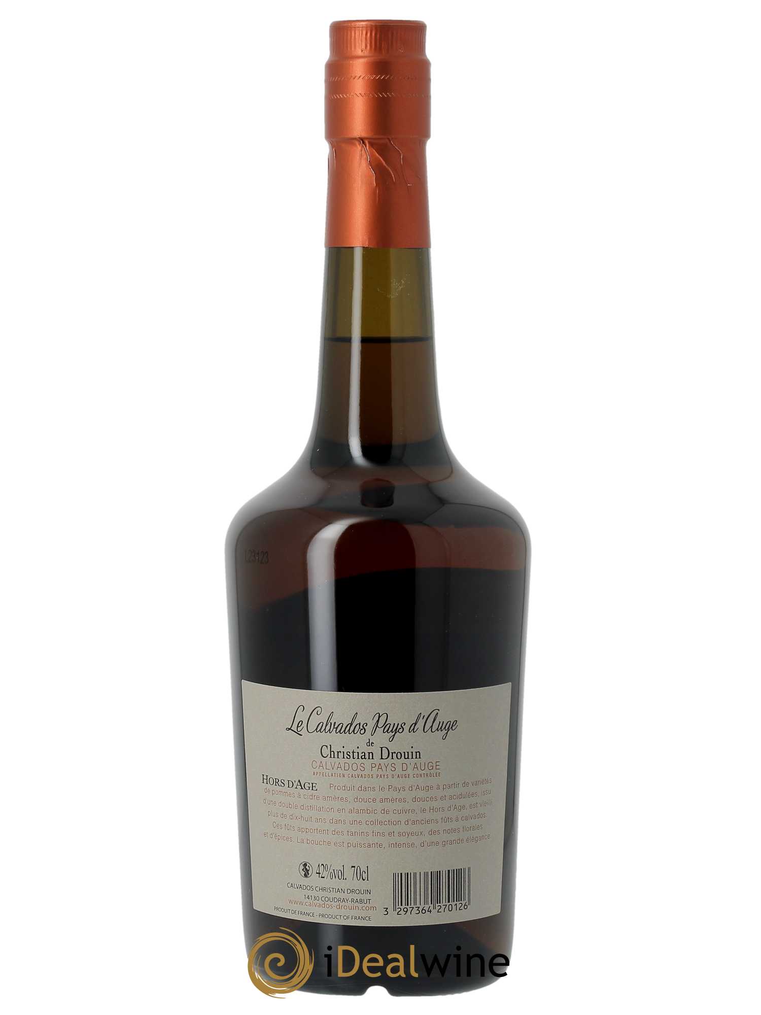Calvados Christian Drouin Hors d'âge 18 ans (70cl)  - Lot de 1 Bouteille