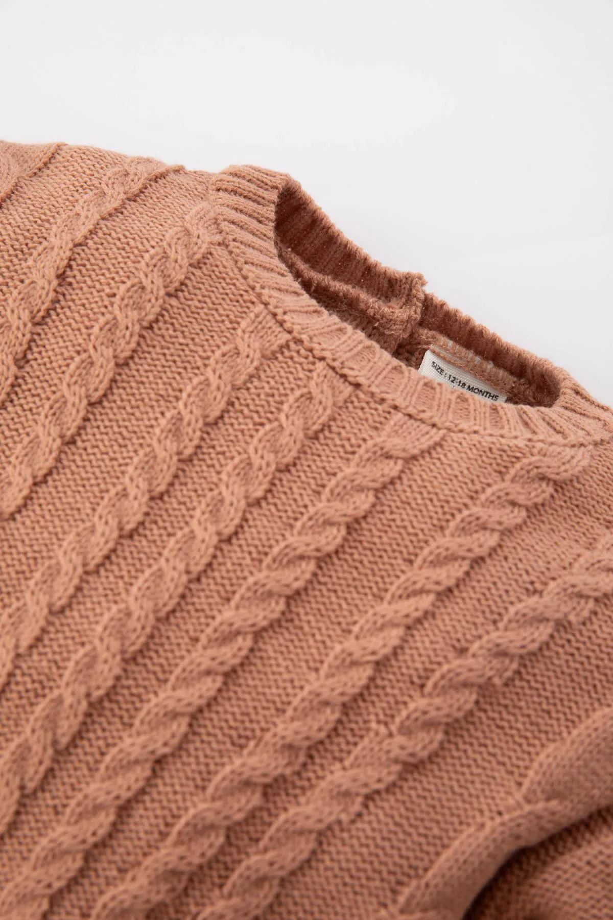 DeFacto  Strickwaren-Set mit Rundhalsausschnitt, Pullover und Unterteil für Babys, Mädchen, 2-teilig