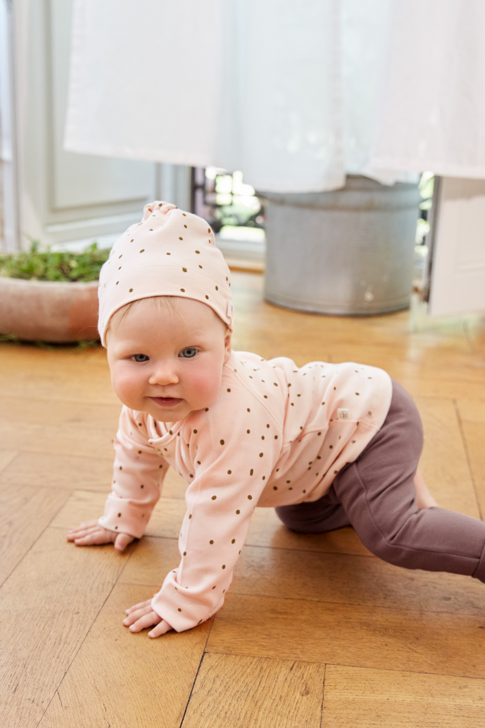 Baby Wickelshirt - Bio Baumwolle, Powder Pink