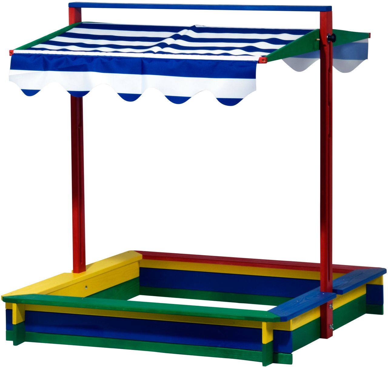 dobar Bunter Sandkasten mit absenkbarem Dach