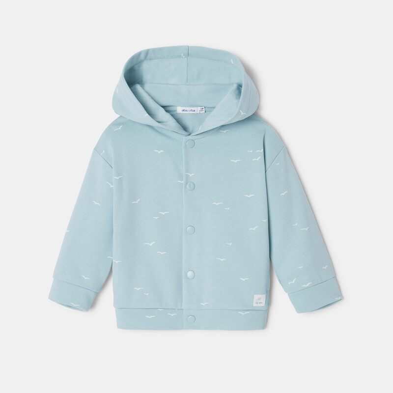 Veste à capuche en coton turquoise mixte Absorba