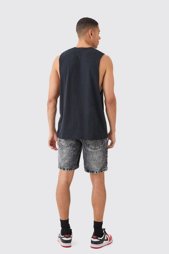 Oversize Tanktop mit Iron Maiden Print