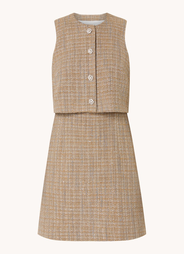 Sandro Mini dress with tweed look and lurex