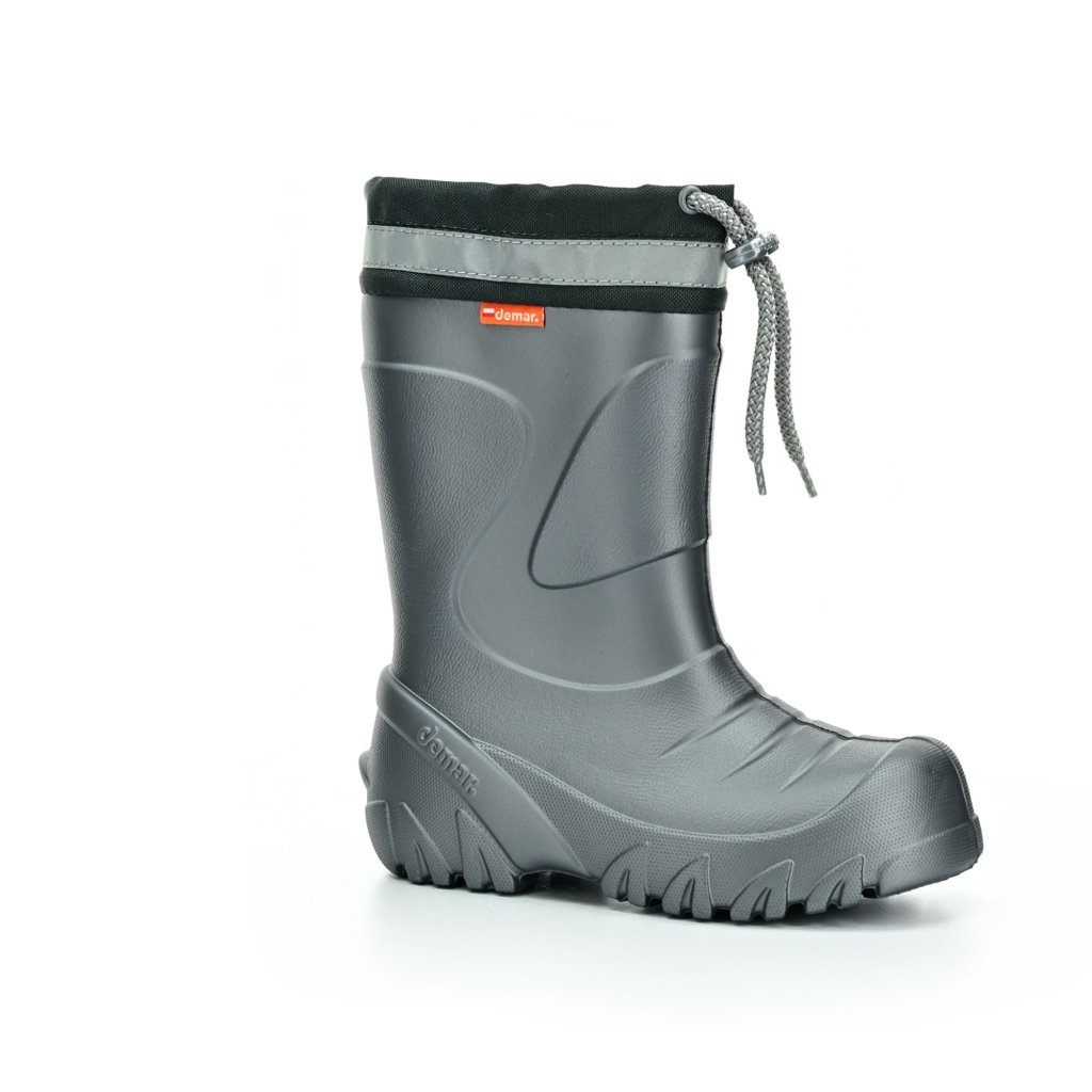 Demar Mammut dunkles Silber mit Wollinnensocke Gummistiefel
