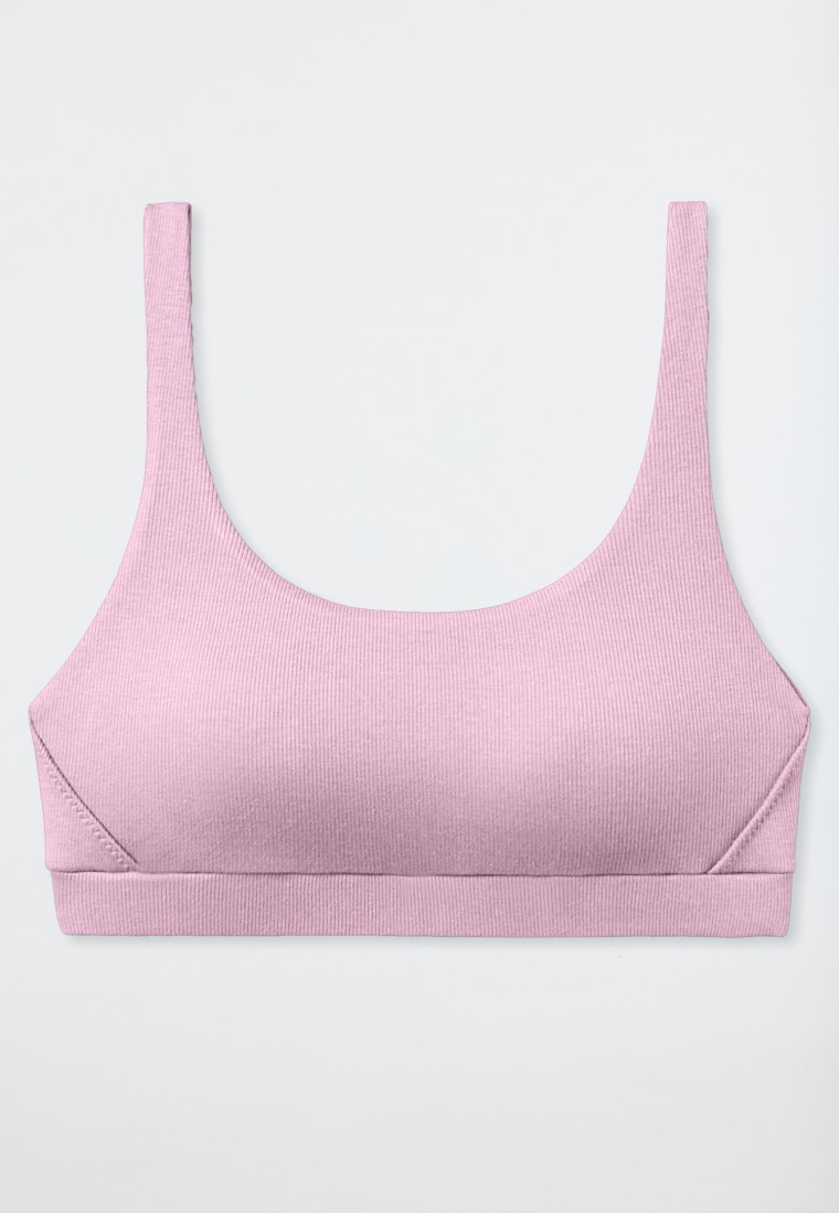 Bustier Doppelripp Organic Cotton powder pink - Pure Rib