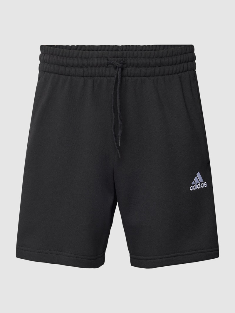 Shorts mit Label-Stitching in schwarz