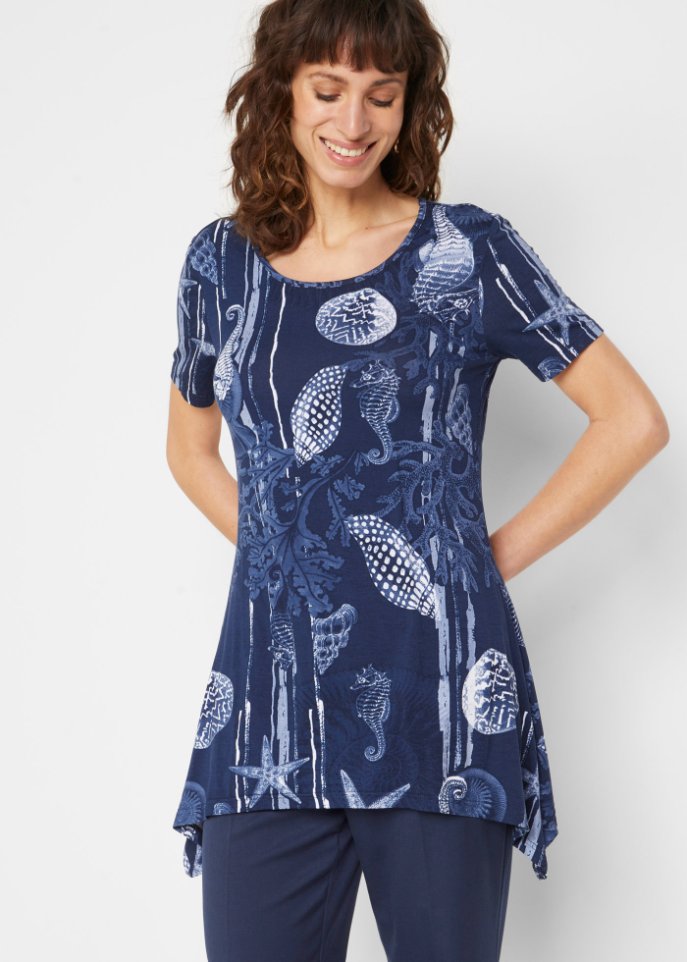 Longshirt mit Zipfel