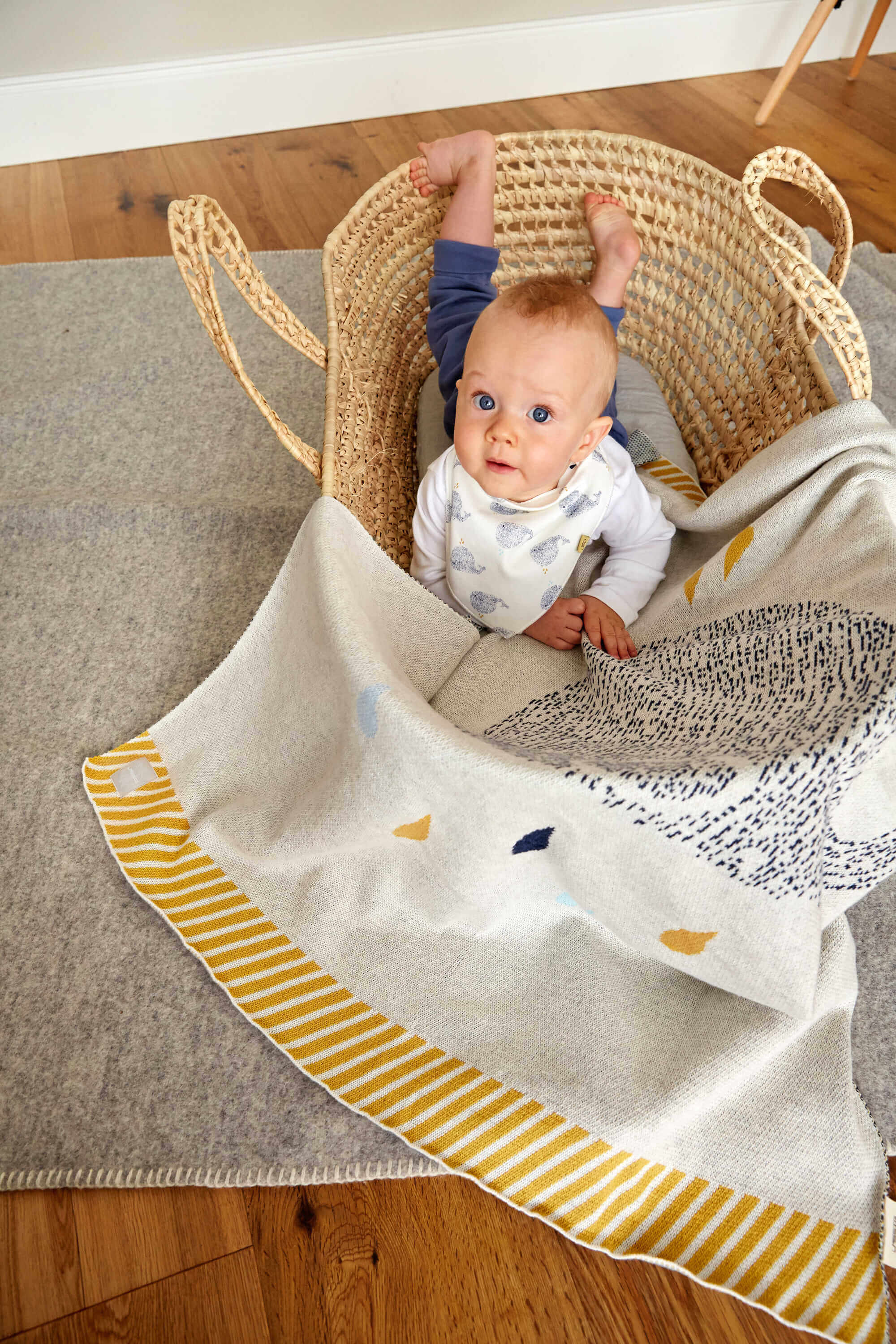 Babydecke - Bio Baumwolle, Wal