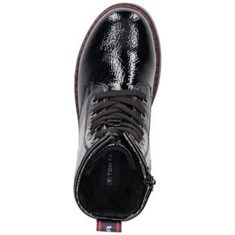 Tom Tailor Schnür Boots in schwarz