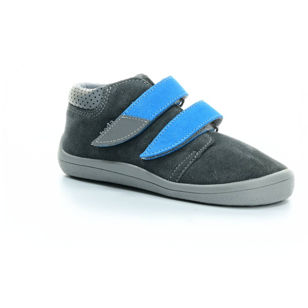 Beda Robin mit Membran (BF 0001/W/M) dunkelgraue Barfuß-Stiefeletten