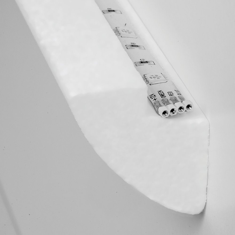 Homestar Zierleiste Lichtleiste Dana, einfache Montage durch Ankleben mit HOMESTAR® SX100, Polystyrol, farbig überstreichbar