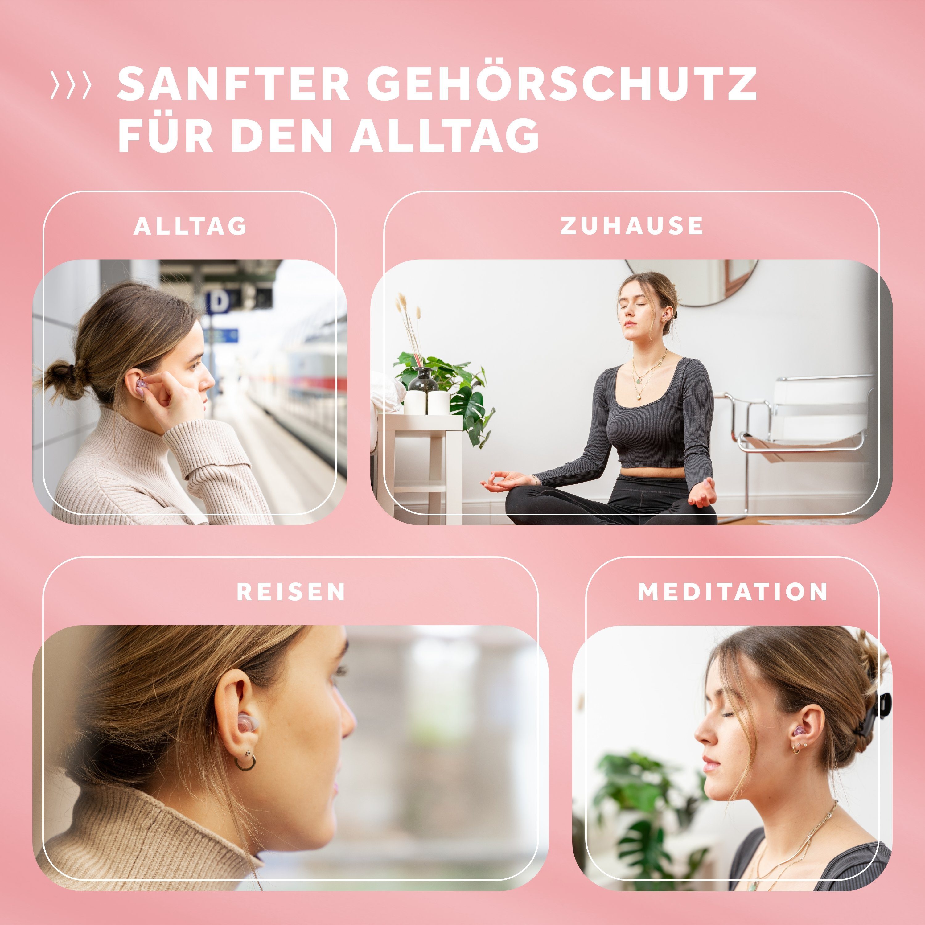 Schallwerk Gehörschutzstöpsel SCHALLWERK ® Women+ Gehörschutz Ohrstöpsel speziell für Frauen