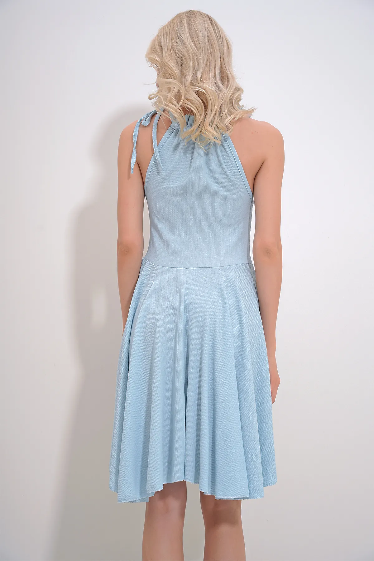 Trend Alaçatı Stili  Kleid - Blau - A-Linie