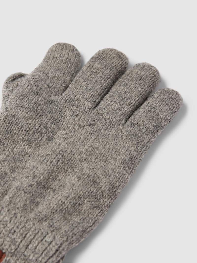 Handschuhe mit Label-Detail Modell 'HAAKON' in mittelgrau
