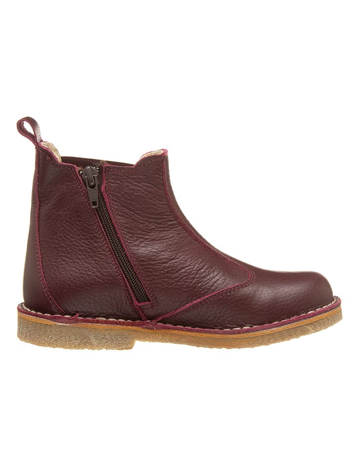 kmins Leder-Chelsea-Boots in Bordeaux günstig kaufen