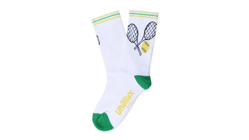 Unabux Unisex Sportsocken Tennis weiß