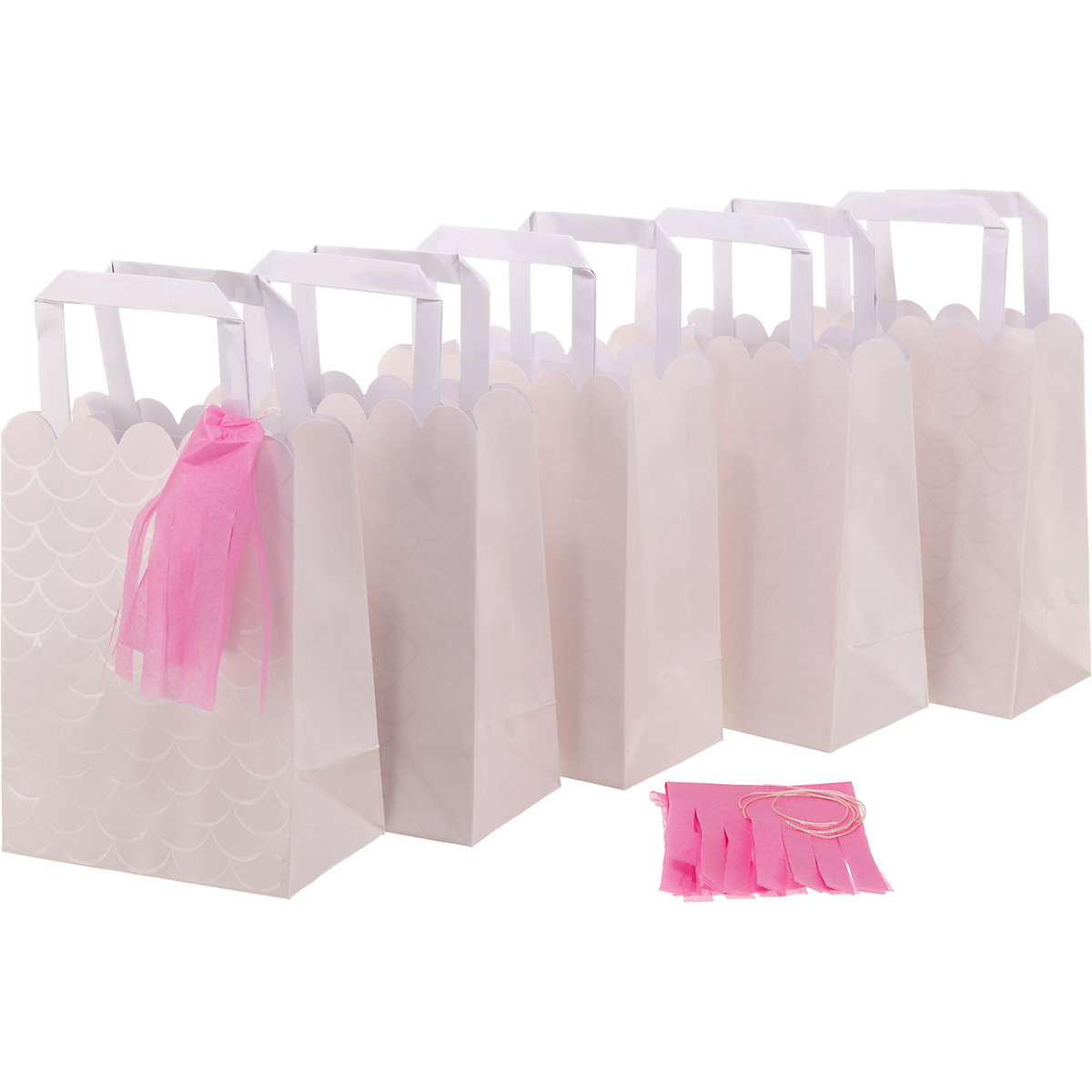 Partytüten in Muscheloptik mit Tassel, 5 Stück
